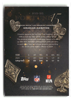 2025 Topps Chrome #F15-25 Omarion Hampton Fortune 15-2
