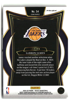 2024-25 Panini Select #54 LeBron James Red Cracked Ice Prizm-4