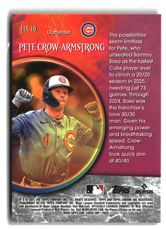 2025 Topps Chrome Update #F15-10 Pete Crow-Armstrong Fortune 15-2