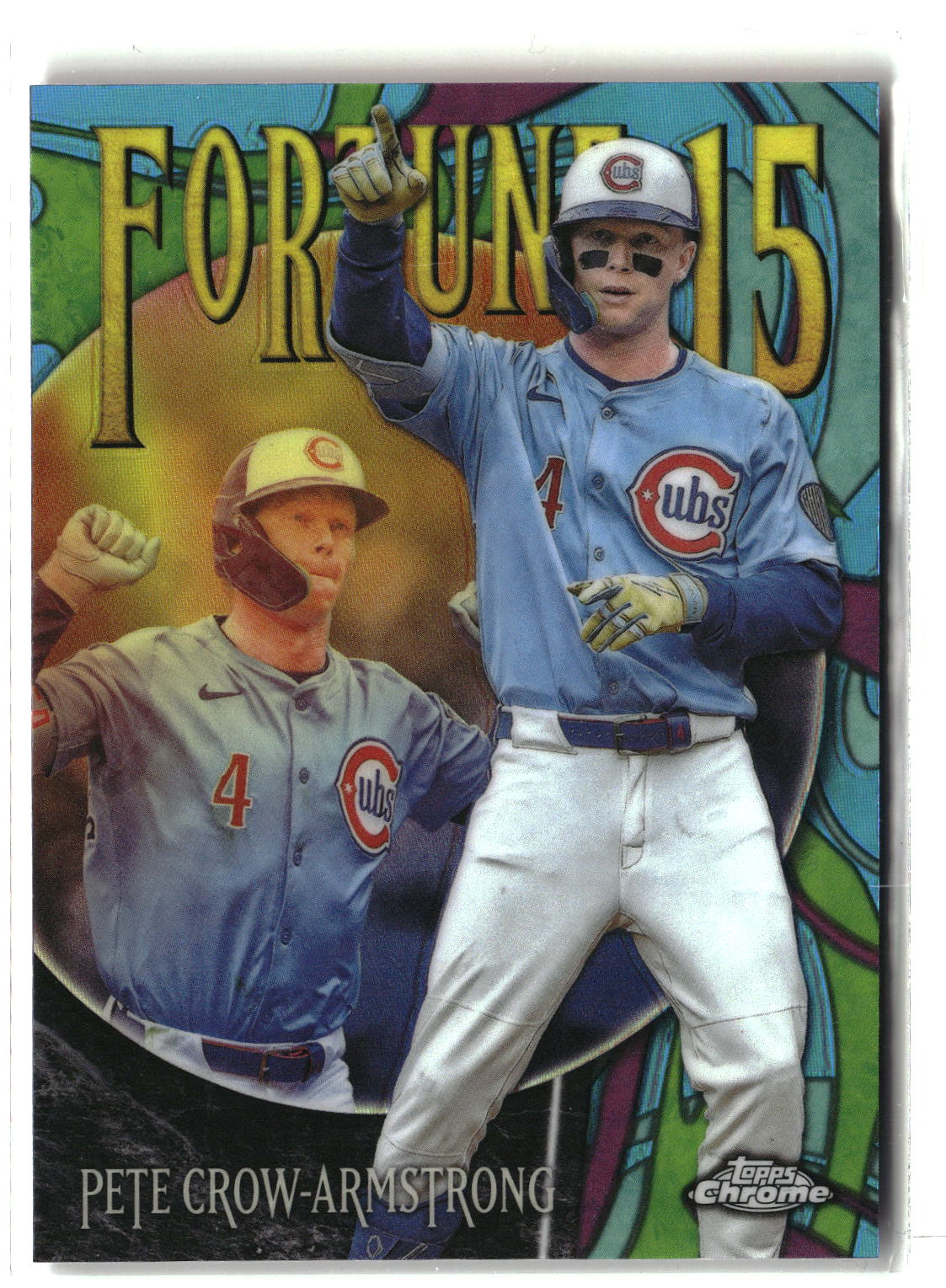 2025 Topps Chrome Update #F15-10 Pete Crow-Armstrong Fortune 15-5