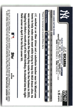 2025 Topps Chrome Update #USC197 J.C. Escarra ToppsFractors-2