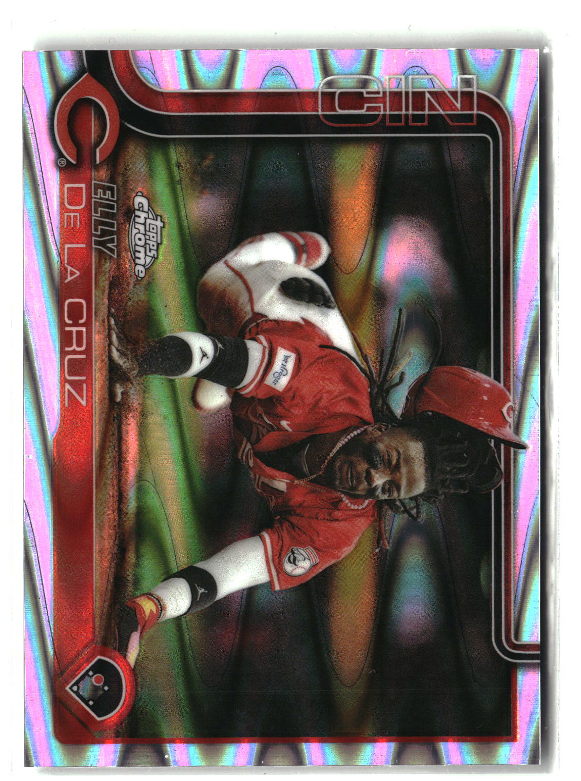 2025 Topps Chrome Update #USC189 Elly De La Cruz RayWave Refractor-5