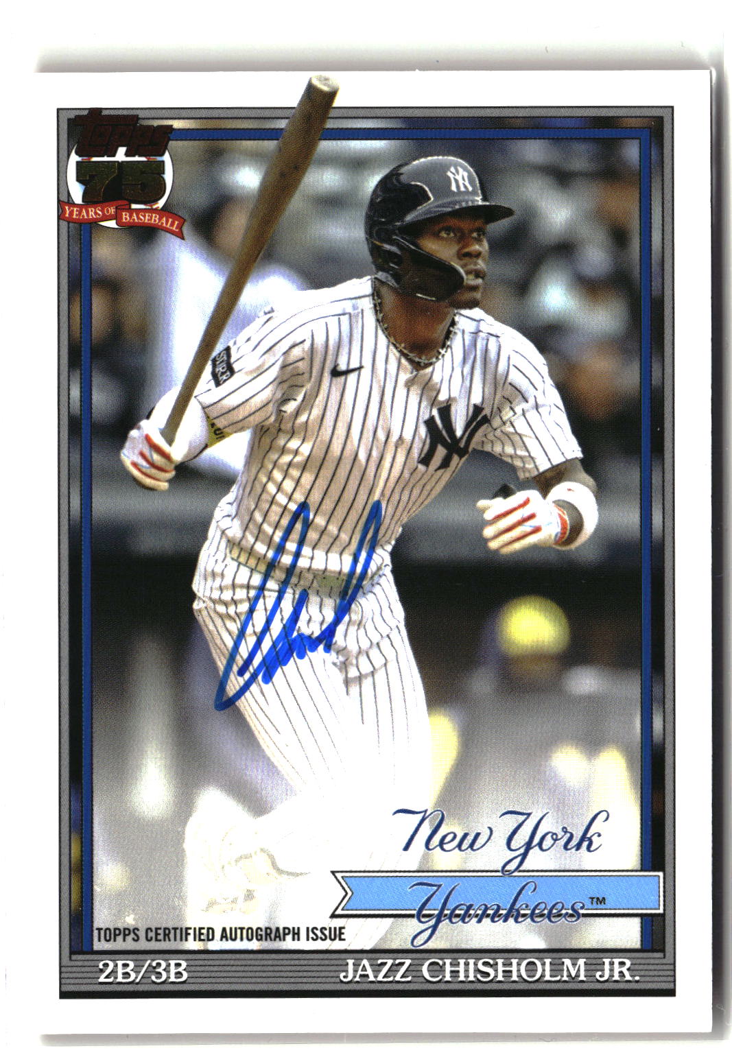 2026 Topps Series 1 #91A-JAZ Jazz Chisholm Jr. Baseball 35th Auto-1
