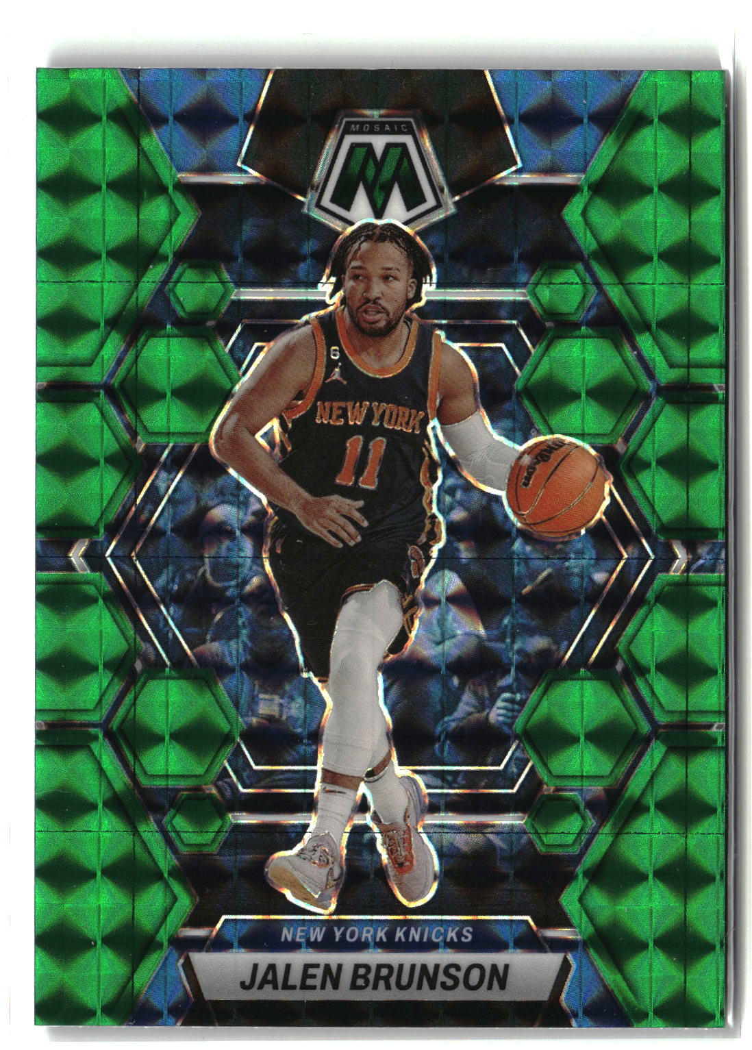 2022-23 Panini Mosaic #95 Jalen Brunson Green-3