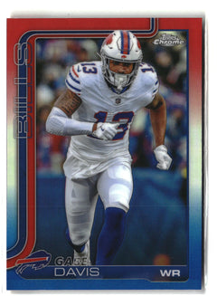 2025 Topps Chrome #142 Gabe Davis Red White and Blue Refractor-1