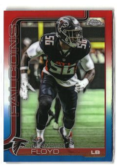 2025 Topps Chrome #18 Leonard Floyd Red White and Blue Refractor-1