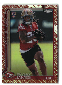2025 Topps Chrome #329 Jordan James Football Leather Refractor-1