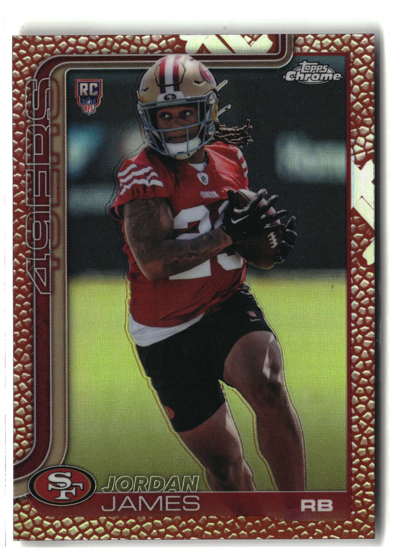 2025 Topps Chrome #329 Jordan James Football Leather Refractor-1