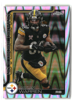 2025 Topps Chrome #253 Jaylen Warren Ray Wave Refractor-1