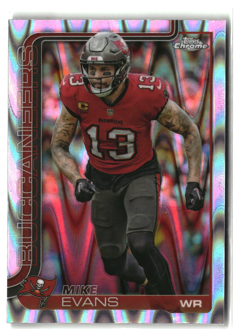 2025 Topps Chrome #282 Mike Evans Ray Wave Refractor-1