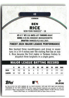 2025 Finest #48 Ben Rice-2