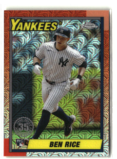 2025 Topps Series 1 #T90C-86 Ben Rice 1990 Topps Baseball 35th Chrome-1