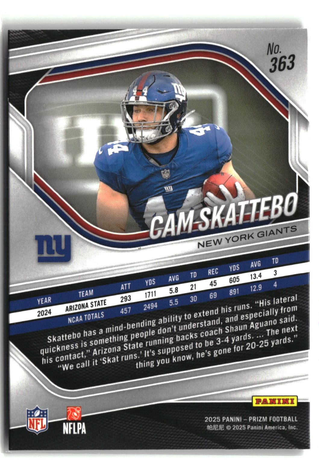 2025 Panini Prizm #363 Cam Skattebo-2