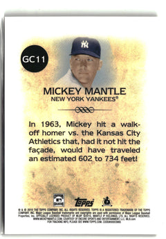 2010 Topps #GC11 Mickey Mantle Legends Gold Chrome-2