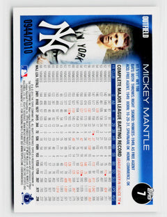 2010 Topps #7 Mickey Mantle Gold #/2010-2