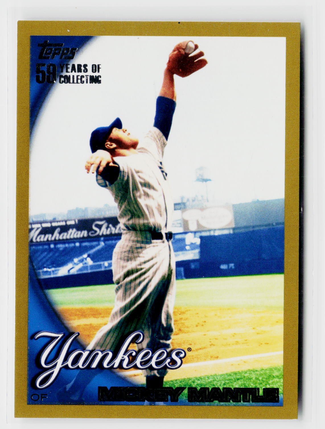2010 Topps #7 Mickey Mantle Gold #/2010