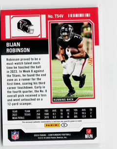 2023 Panini Contenders #TS4V Bijan Robinson Rookie Ticket Swatches Variations-2