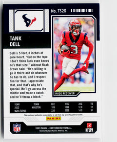 2023 Panini Contenders #TS26 Tank Dell Rookie Ticket Swatches-2