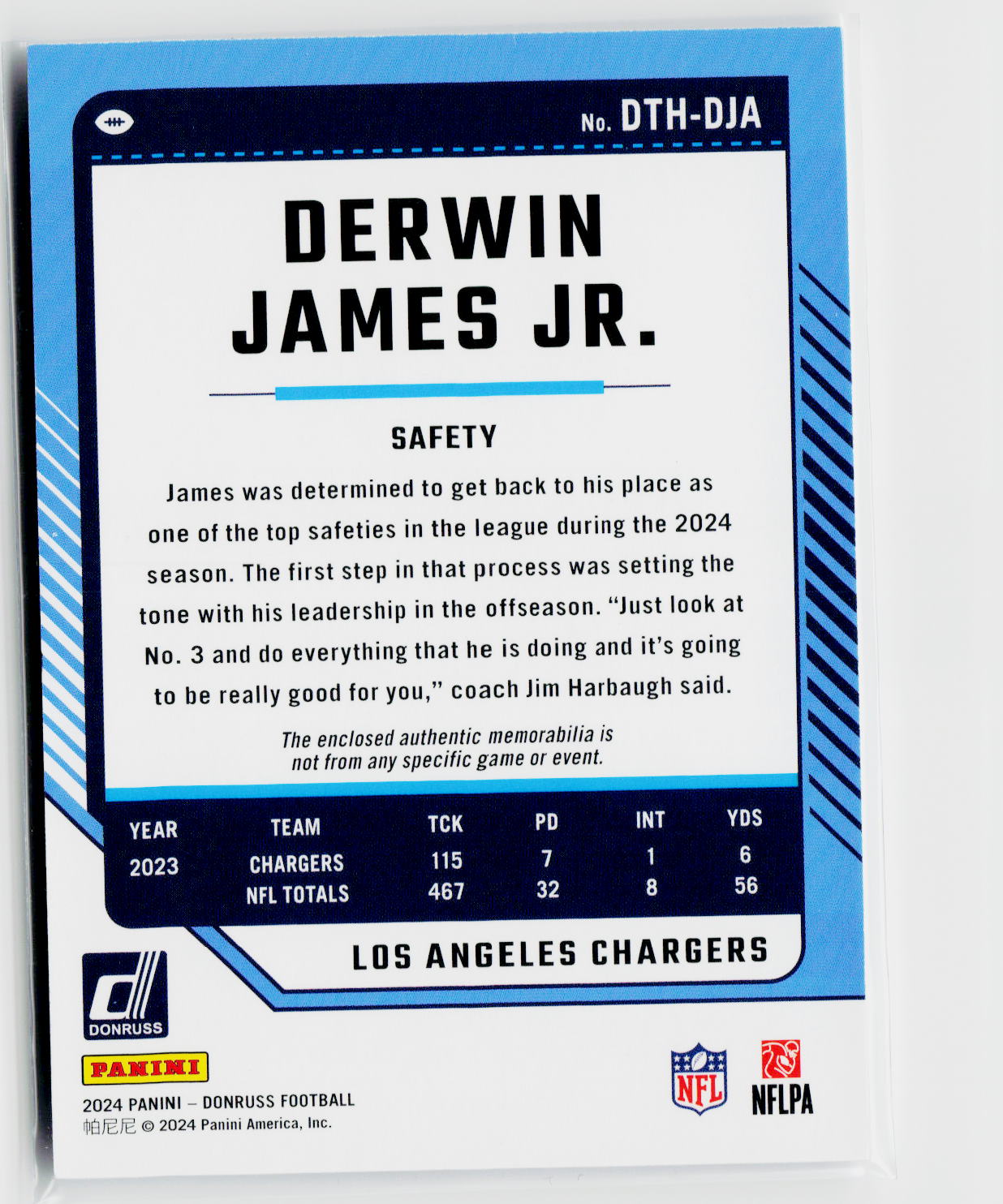 2024 Donruss #DTH-DJA Derwin James Jr. Donruss Threads-2
