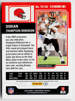 2023 Panini Contenders #TS10V Dorian Thompson-Robinson Rookie Swatches-2