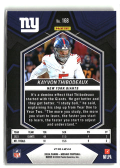 2024 Panini Mosaic #168 Kayvon Thibodeaux Mosaic Reactive Yellow-2