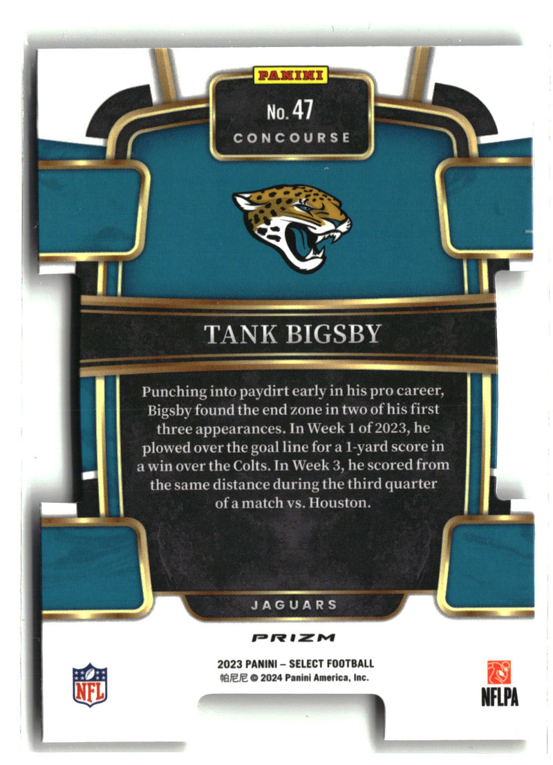 2023 Panini Select #47 Tank Bigsby Green and Yellow Prizms Die Cuts-2