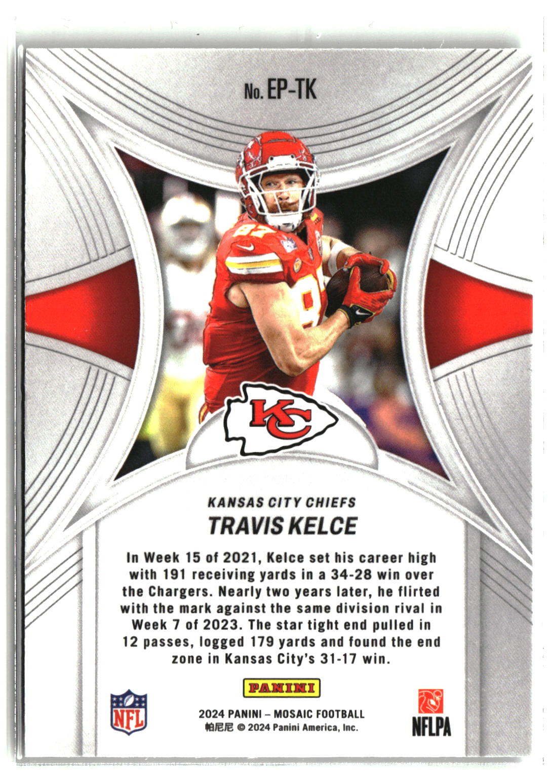 2024 Panini Mosaic #EP-TK Travis Kelce Epic Performers-2