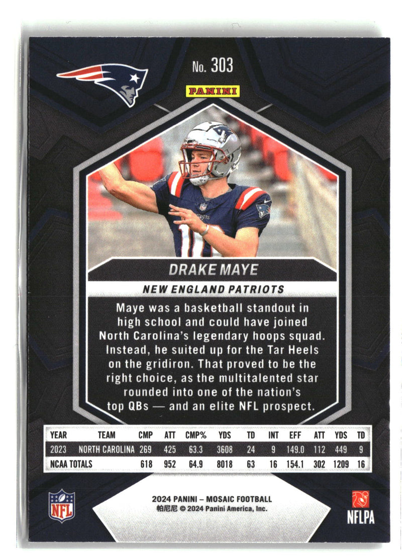 2024 Panini Mosaic #303 Drake Maye-2