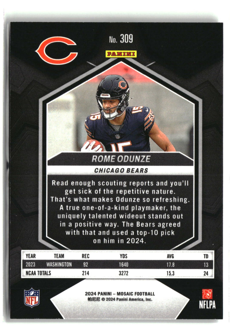 2024 Panini Mosaic #309 Rome Odunze-2