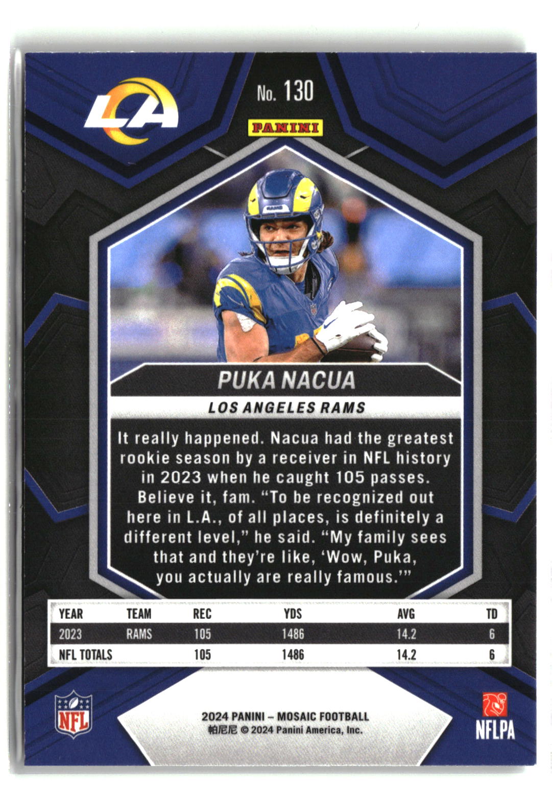 2024 Panini Mosaic #130 Puka Nacua-2