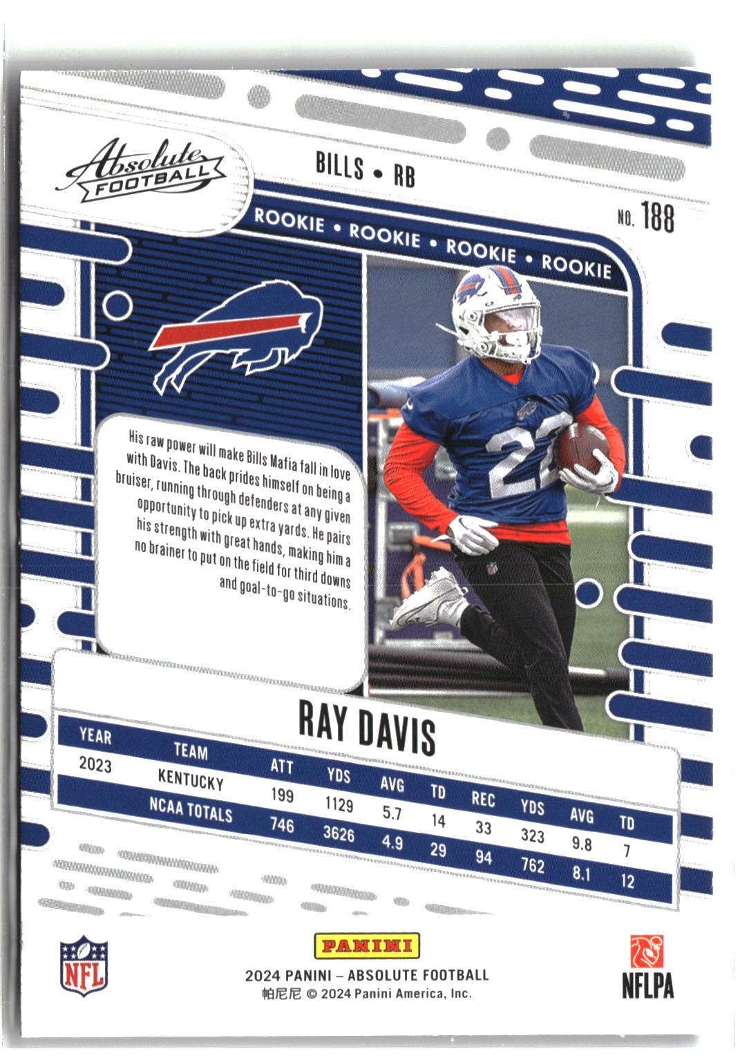 2024 Panini Absolute #188 Ray Davis Retail-2