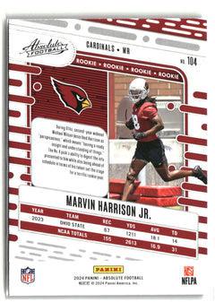 2024 Panini Absolute #104 Marvin Harrison Jr. Green-2