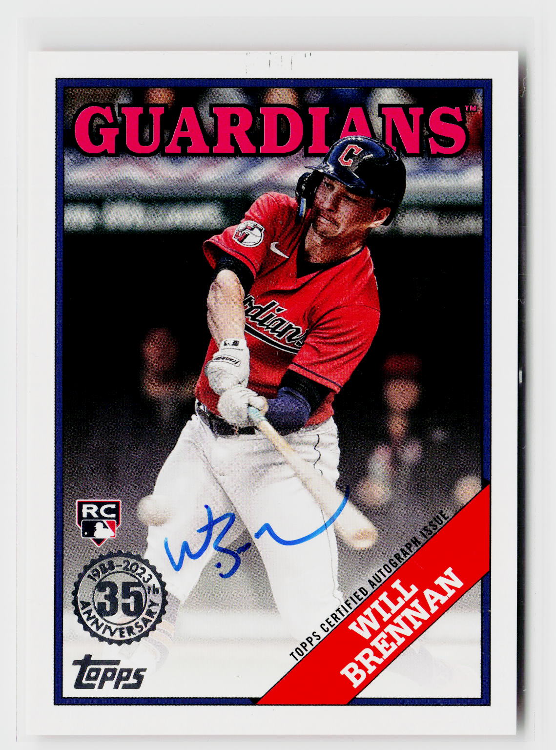 2023 Topps #88BA-WBR Will Brennan 1988 Topps Baseball 35th Autographs