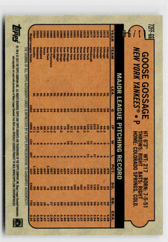 2022 Topps Archives #72FF-GG Goose Gossage Fan Favorites Autographs Silver 11/99-2