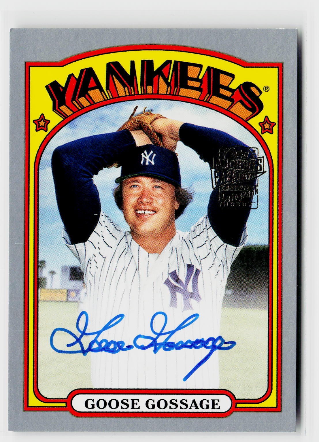 2022 Topps Archives #72FF-GG Goose Gossage Fan Favorites Autographs Silver 11/99
