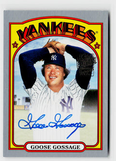 2022 Topps Archives #72FF-GG Goose Gossage Fan Favorites Autographs Silver 11/99-1