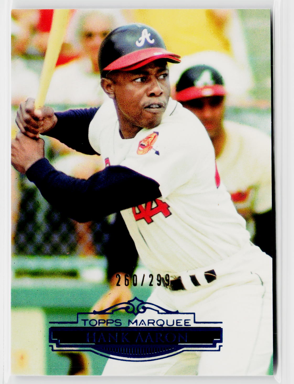 2011 Topps Marquee #77 Hank Aaron Blue #/299-1