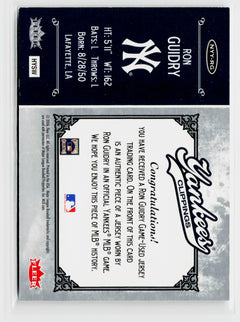 2006 Fleer Greats of the Game #NYY-RG Ron Guidry Yankee Clippings Memorabilia-2