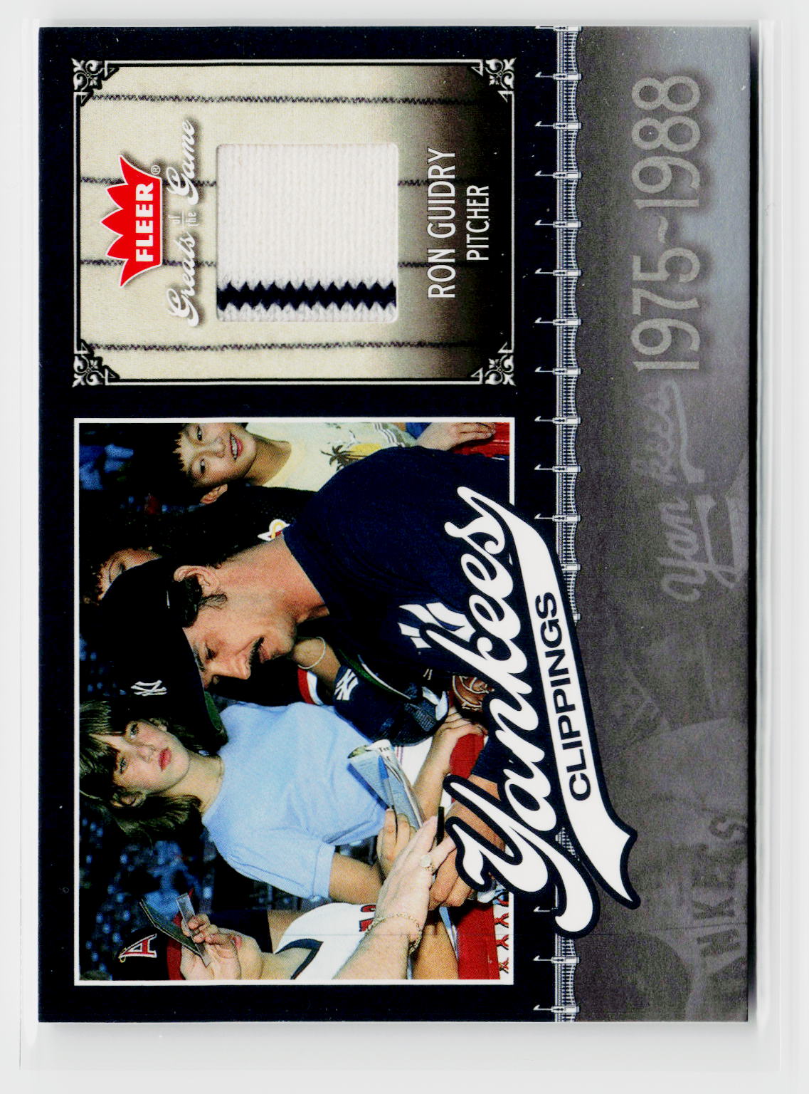 2006 Fleer Greats of the Game #NYY-RG Ron Guidry Yankee Clippings Memorabilia-1
