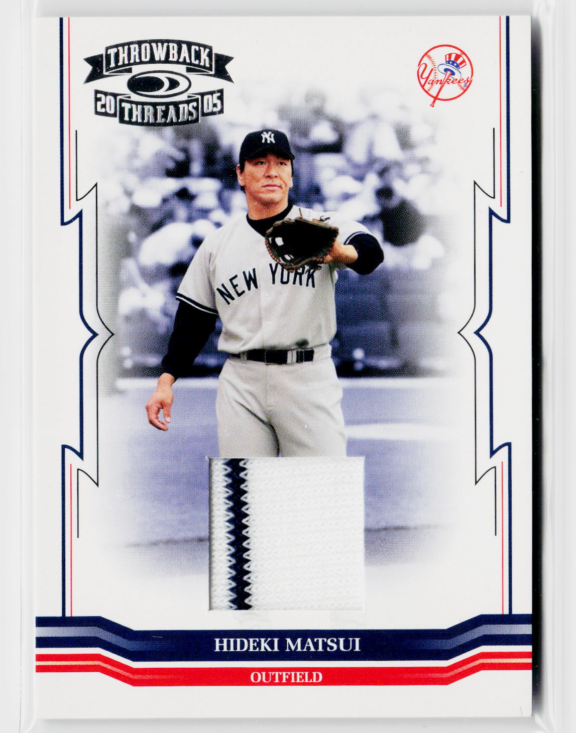 2005 Donruss Throwback Threads #127 Hideki Matsui Material Jersey #/250-1
