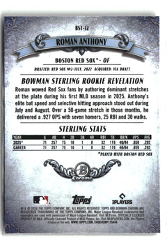 2026 Bowman #BST-12 Roman Anthony Bowman Sterling-2