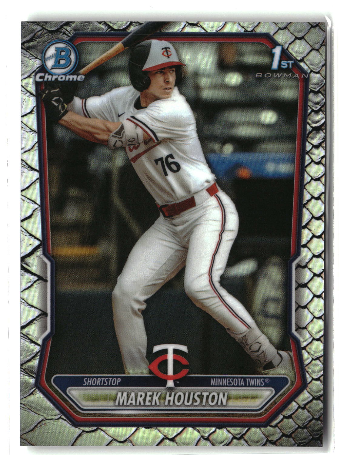 2026 Bowman #BCP-16 Marek Houston Chrome Prospects Reptilian Refractor-1