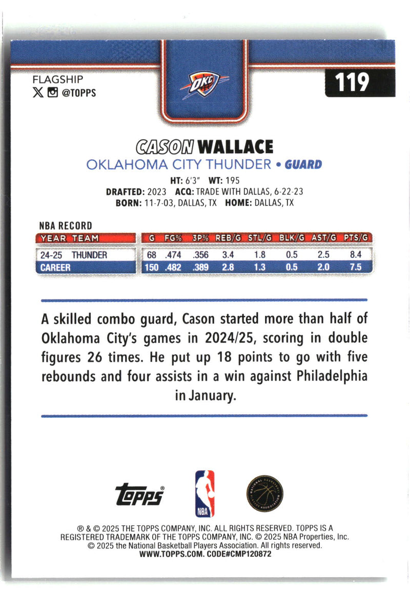 2025-26 Topps #119 Cason Wallace Crackleboard-2