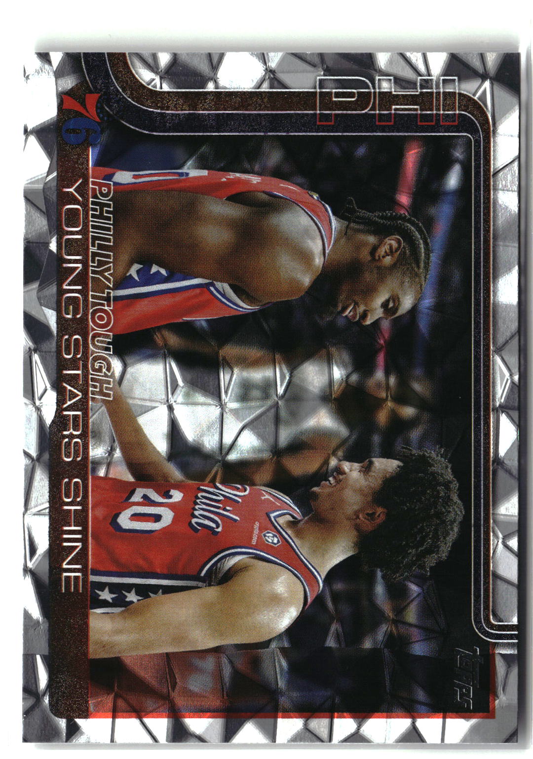 2025-26 Topps #275 Philly Tough: Young Stars Shine Crackleboard