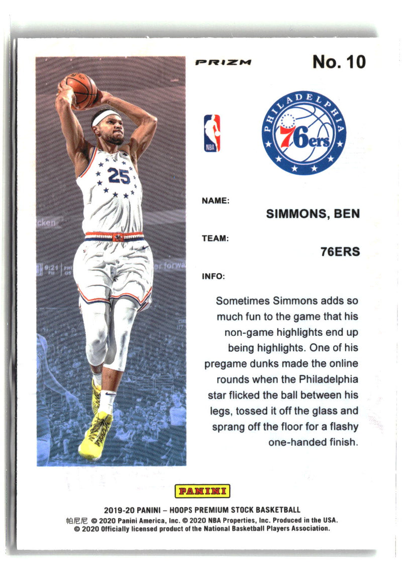 2019-20 Hoops #10 Ben Simmons Frequent Flyers-2