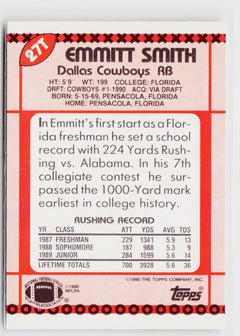 1990 Topps Traded #27T Emmitt Smith-2