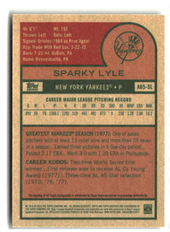 2016 Topps Archives 65th Anniversary Edition #A65-SL Sparky Lyle Autographs-2