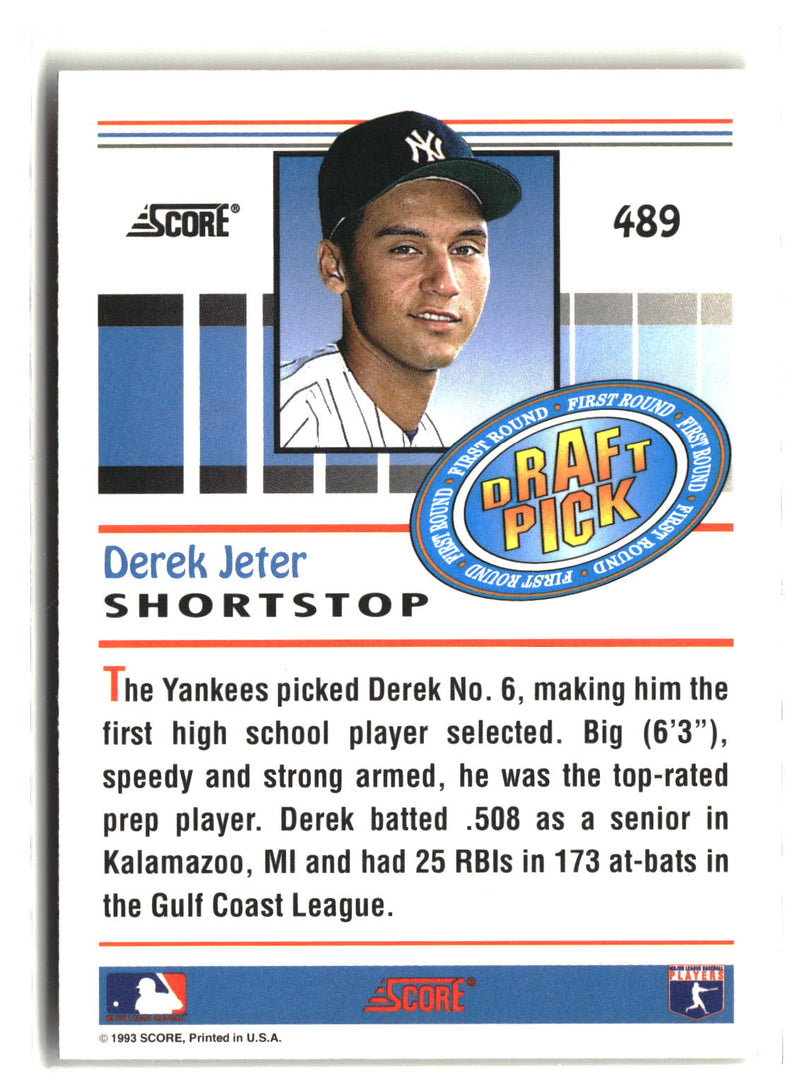 1993 Score #489 Derek Jeter-2