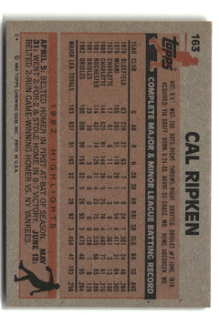 1983 Topps #163 Cal Ripken-2