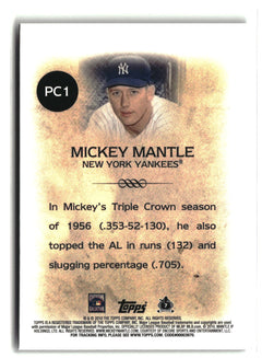 2010 Topps #PC1 Mickey Mantle Legends Platinum Chrome-2